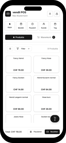 Vendli POS - Produktkatalog